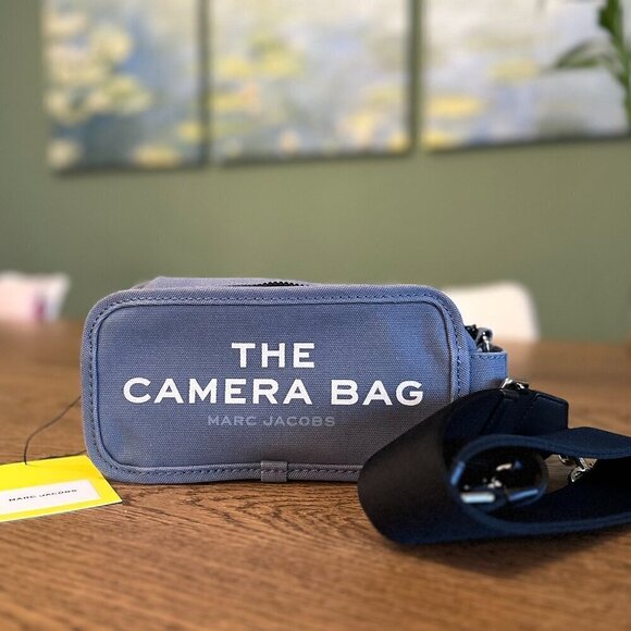 NWT！Marc Jacobs The Camera Bag -Blue Shadow -Webbing canvas - Picture 2 of 15